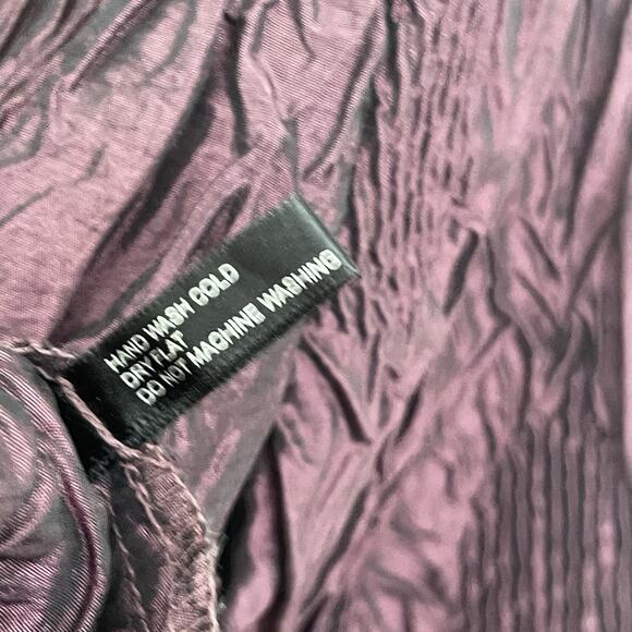 Y2K Purple Crinkle Textured Blazer Jacket Fairycore Cottagecore Festival Rave M - Picture 5 of 8